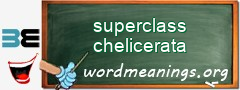 WordMeaning blackboard for superclass chelicerata